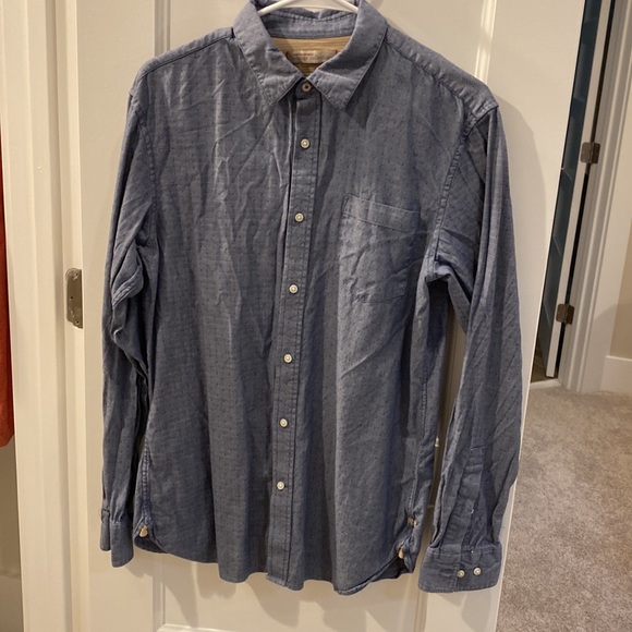 Banana Republic Mens Long Sleeve Denim Chambray Long Sleeve Button Up Size M - Picture 3 of 4